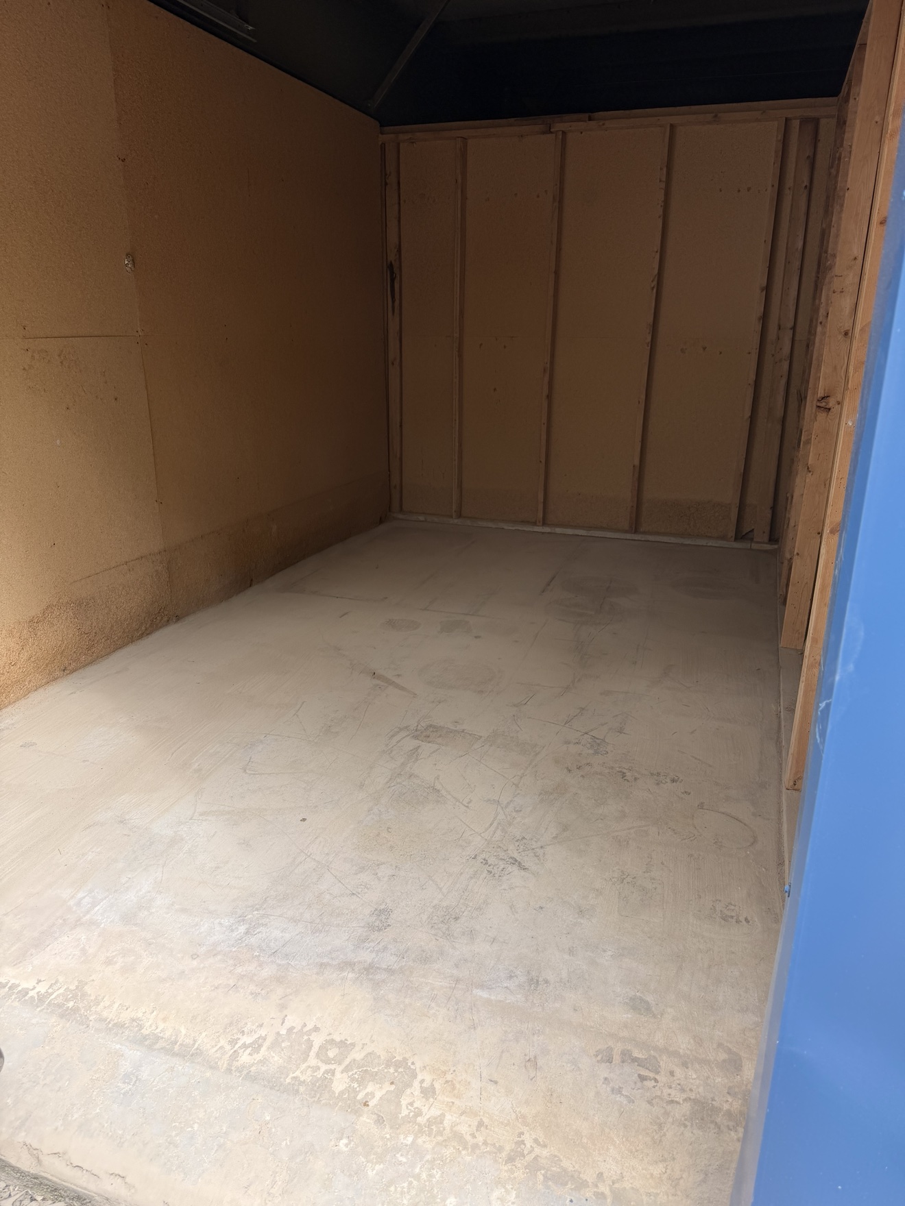 Empty storage locker after Operation Junk Removal completed the cleanout